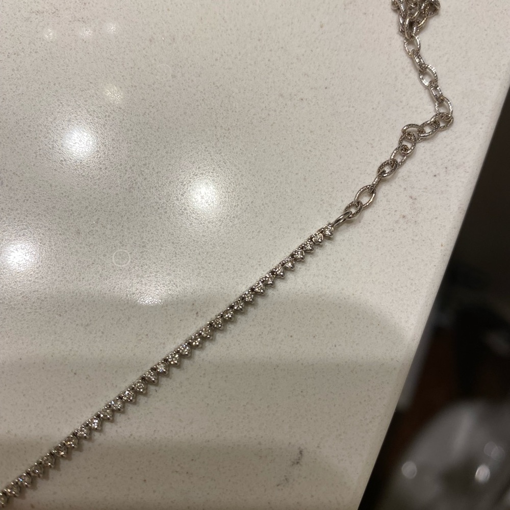 Diamond tennis necklace